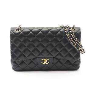 CHANEL Deca Matelasse 30 Classic Large Double Flap Shoulder Bag in Lambskin L...